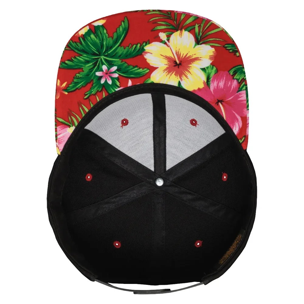 Tropical Floral Snapback Cap – Black & Multicolor Tropical Floral Snapback Cap – Black & Multicolor