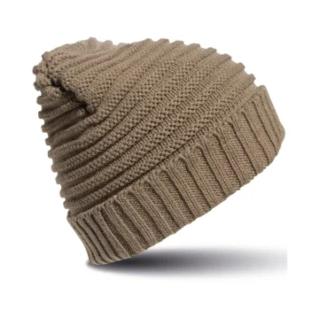 Slouch Fit Ribbed Beanie Hat